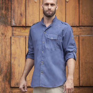 Męska kucharska koszula Jeans-Style - JM 28 - obrazek 1