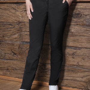 Damskie spodnie z 5 kieszeniami Classic-Stretch, z ekologicznego materiału - HF 9 - obrazek 1