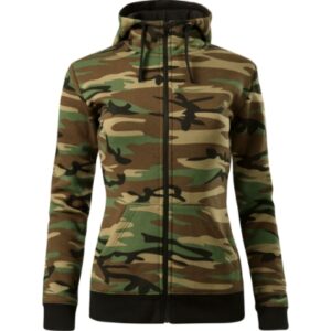 Camo Zipper - Bluza damska - obrazek 5