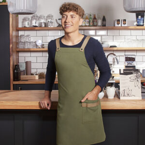 Fartuch Urban-Look w stylu X-Style, wiązany pasami - LS38 - obrazek 1