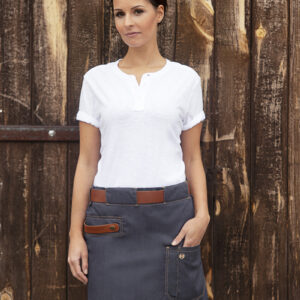 Zapaska Jeans-Style z elementami skóry i kieszenią 70 x 45 cm - VS9 - obrazek 1